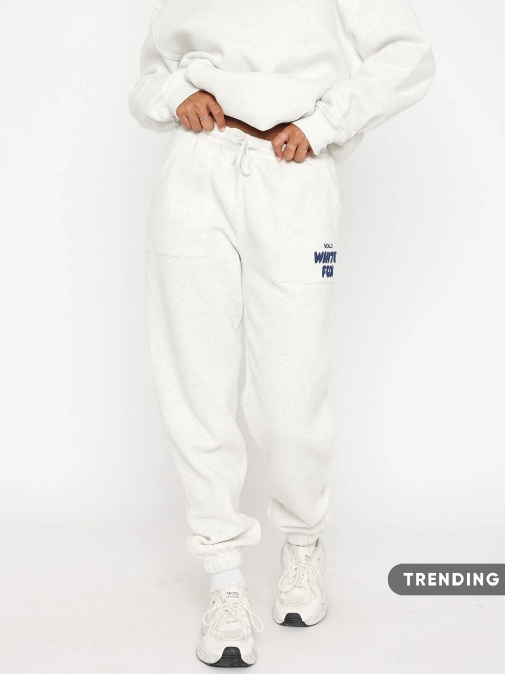 White Fox Boutique Offstage Sweatpants in Mineral Grey - Picture 3 of 9